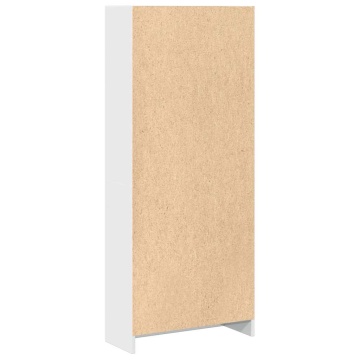 Bibliotecă, alb extralucios, 60x24x143 cm, lemn prelucrat - Img 5