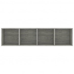 Bibliotecă/Comodă TV, gri beton, 143 x 30 x 36 cm - Img 5