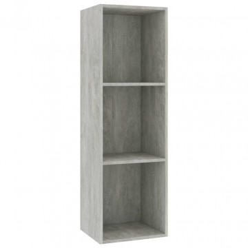 Bibliotecă/Comodă TV, gri beton, 36 x 30 x 114 cm, PAL - Img 2