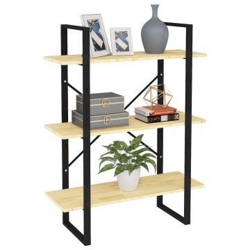 Bibliotecă cu 3 rafturi, 80x30x105 cm, lemn masiv de pin - Img 3