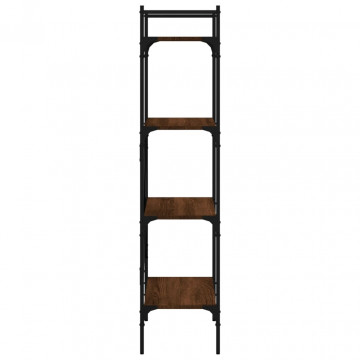 Bibliotecă cu 4 niveluri, stejar maro, 56x31,5x138,5 cm, lemn - Img 8