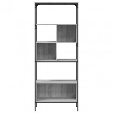 Bibliotecă cu 5 niveluri gri sonoma 76x33x188,5cm lemn compozit - Img 8