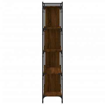Bibliotecă cu 5 niveluri stejar maro 76x32x158 cm lemn compozit - Img 8