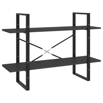 Bibliotecă cu 5 rafturi, gri, 100x30x175 cm, lemn prelucrat - Img 4