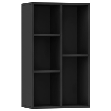Bibliotecă/Dulap, negru, 50x25x80 cm, lemn prelucrat - Img 2