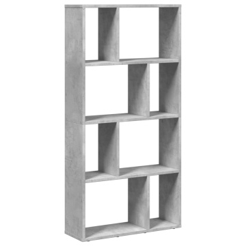 Bibliotecă, gri beton, 60x20x120 cm, lemn prelucrat - Img 2