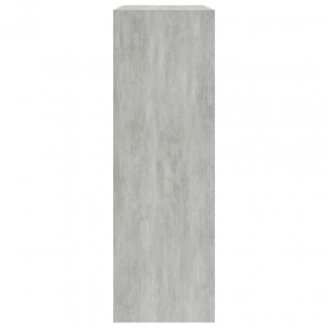 Bibliotecă, gri beton, 60x24x74,5 cm, lemn compozit - Img 5