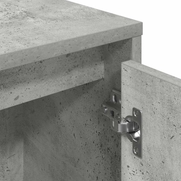 Bibliotecă, gri beton, 89x24x101,5 cm, lemn prelucrat - Img 7