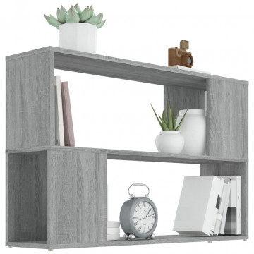 Bibliotecă, gri sonoma, 100x24x63 cm, lemn prelucrat - Img 4