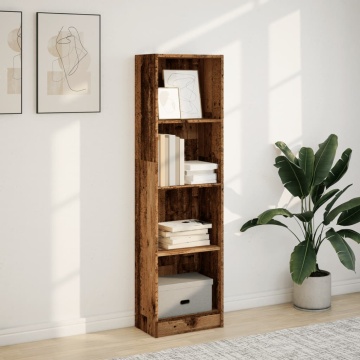 Bibliotecă, lemn vechi, 40x24x143 cm, lemn prelucrat - Img 3