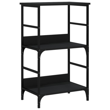 Bibliotecă, negru, 50x33x82 cm, lemn prelucrat - Img 2