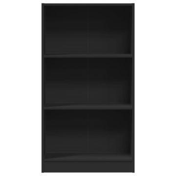 Bibliotecă, negru, 60x24x109 cm, lemn prelucrat - Img 4