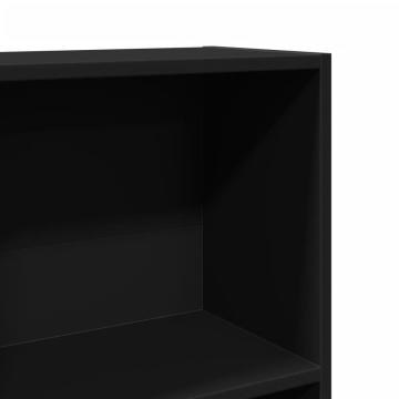 Bibliotecă, negru, 60x24x109 cm, lemn prelucrat - Img 6