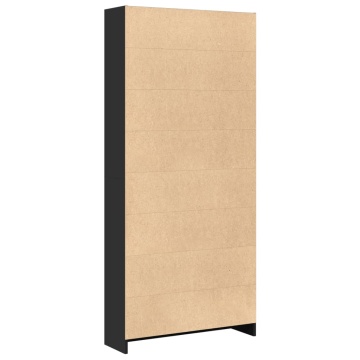 Bibliotecă, negru, 80x24x176 cm, lemn prelucrat - Img 5