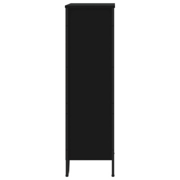 Bibliotecă, negru, 80x31x106 cm, lemn prelucrat - Img 8