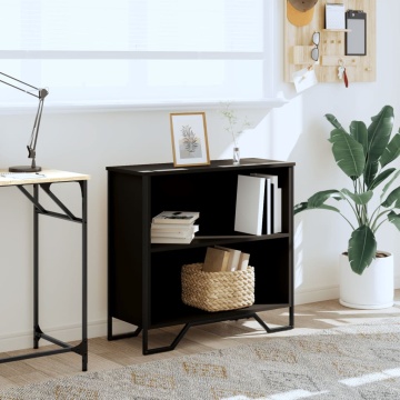 Bibliotecă, negru, 80x31x74,5 cm, lemn prelucrat - Img 3