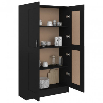 Bibliotecă, negru, 82,5 x 30,5 x 150 cm, PAL - Img 4