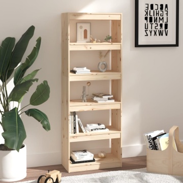 Bibliotecă/Separator cameră, 60x30x167,5 cm, lemn masiv pin - Img 5