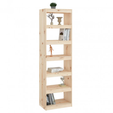 Bibliotecă/Separator cameră, 60x30x199,5 cm, lemn masiv de pin - Img 3