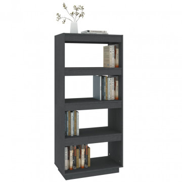 Bibliotecă/Separator cameră, 60x35x135 cm, lemn masiv de pin - Img 4