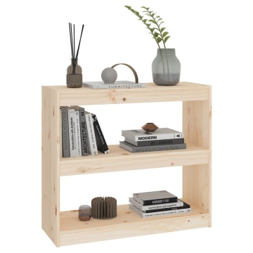 Bibliotecă/Separator cameră, 80x30x71,5 cm, lemn masiv de pin - Img 4