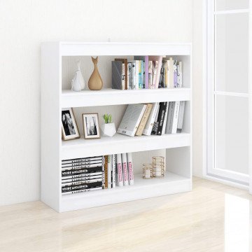 Bibliotecă/Separator cameră, alb, 100x30x103 cm - Img 8