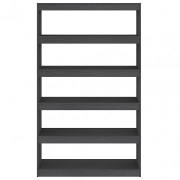 Bibliotecă/Separator cameră, gri 100x30x167,5 cm lemn masiv pin - Img 8