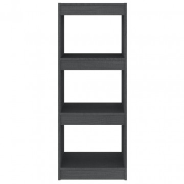 Bibliotecă/Separator cameră gri 40x30x103,5 cm lemn masiv pin - Img 8