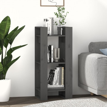 Bibliotecă/Separator cameră, gri, 41x35x91 cm, lemn masiv pin - Img 4
