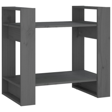 Bibliotecă/Separator cameră, gri, 60x35x57 cm, lemn masiv pin - Img 2
