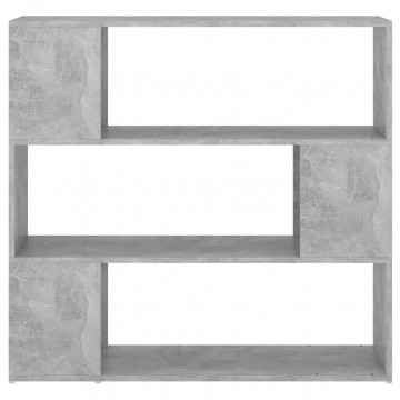 Bibliotecă/Separator cameră, gri beton, 100x24x94 cm - Img 8