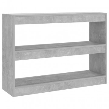 Bibliotecă/Separator cameră, gri beton, 100x30x72 cm - Img 2