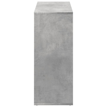 Bibliotecă/separator cameră gri beton 69,5x29x69,5 cm lemn - Img 5