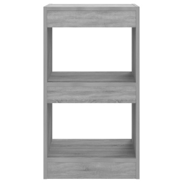 Bibliotecă/Separator cameră, gri sonoma, 40x30x72 cm - Img 3