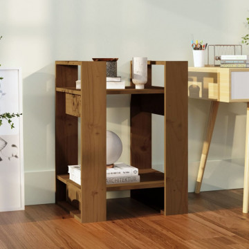 Bibliotecă/Separator cameră, maro miere, 41x35x57 cm lemn pin - Img 1