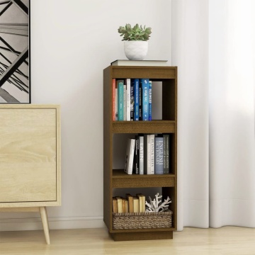 Bibliotecă/Separator cameră, maro miere, lemn masiv de pin - Img 1