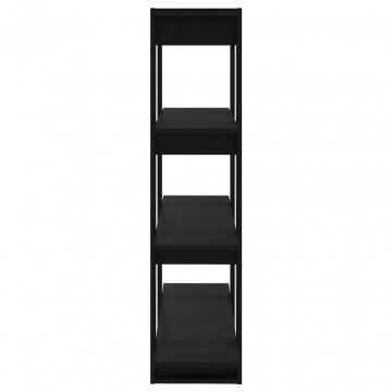 Bibliotecă/Separator cameră, negru, 100x30x123,5 cm - Img 5