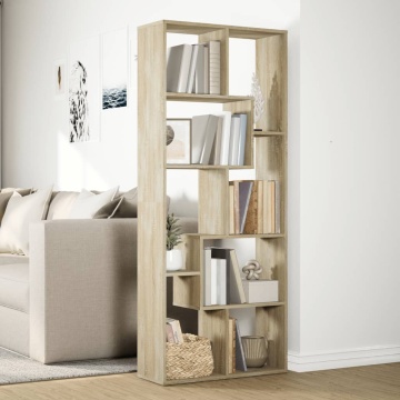 Bibliotecă/separator cameră stejar sonoma 67x25x161,5 cm lemn - Img 4