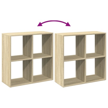 Bibliotecă/separator cameră stejar sonoma 69,5x29x69,5 cm lemn - Img 7