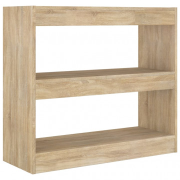 Bibliotecă/Separator cameră, stejar sonoma, 80x30x72 cm - Img 2