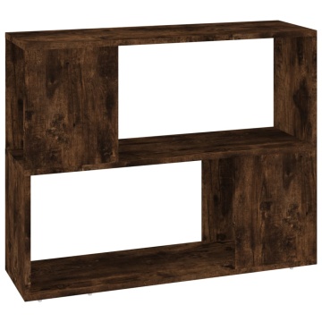 Bibliotecă/Separator de cameră, stejar fumuriu, 80x24x63 cm - Img 2