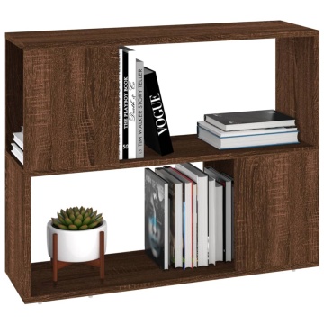 Bibliotecă/Separator de cameră, stejar maro, 80x24x63 cm - Img 4