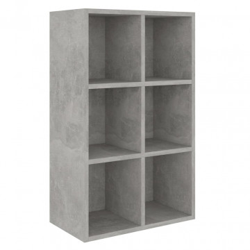 Bibliotecă/Servantă, gri beton, 66x30x97,8 cm, PAL - Img 2