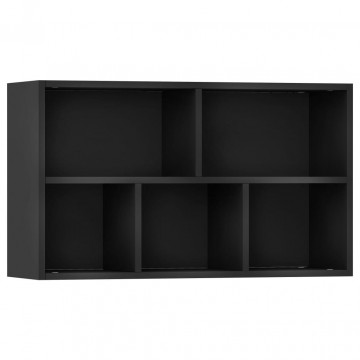 Bibliotecă/Servantă, negru, 50x25x80 cm, PAL - Img 7
