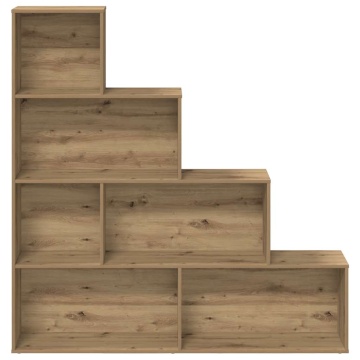 Bibliotecă, stejar artizanal,157x24x160 cm, lemn prelucrat - Img 4