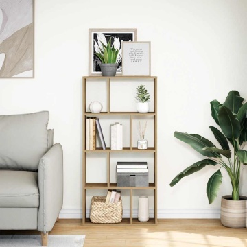 Bibliotecă, stejar artizanal, 60x20x120 cm, lemn prelucrat - Img 4
