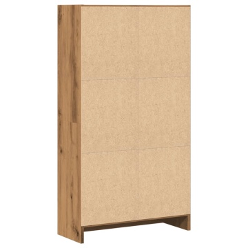 Bibliotecă, stejar artizanal, 60x24x109 cm, lemn prelucrat - Img 5