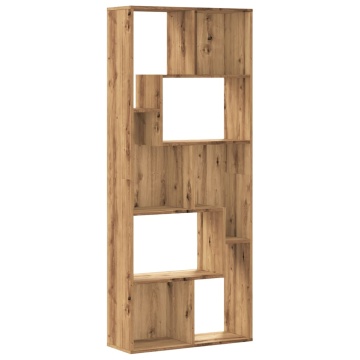 Bibliotecă, stejar artizanal, 67x24x161 cm, lemn prelucrat - Img 2