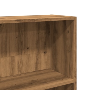 Bibliotecă, stejar artizanal, 80x24x143 cm, lemn prelucrat - Img 6
