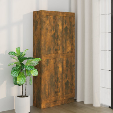 Bibliotecă, stejar fumuriu, 82,5x30,5x185,5 cm, lemn prelucrat - Img 1